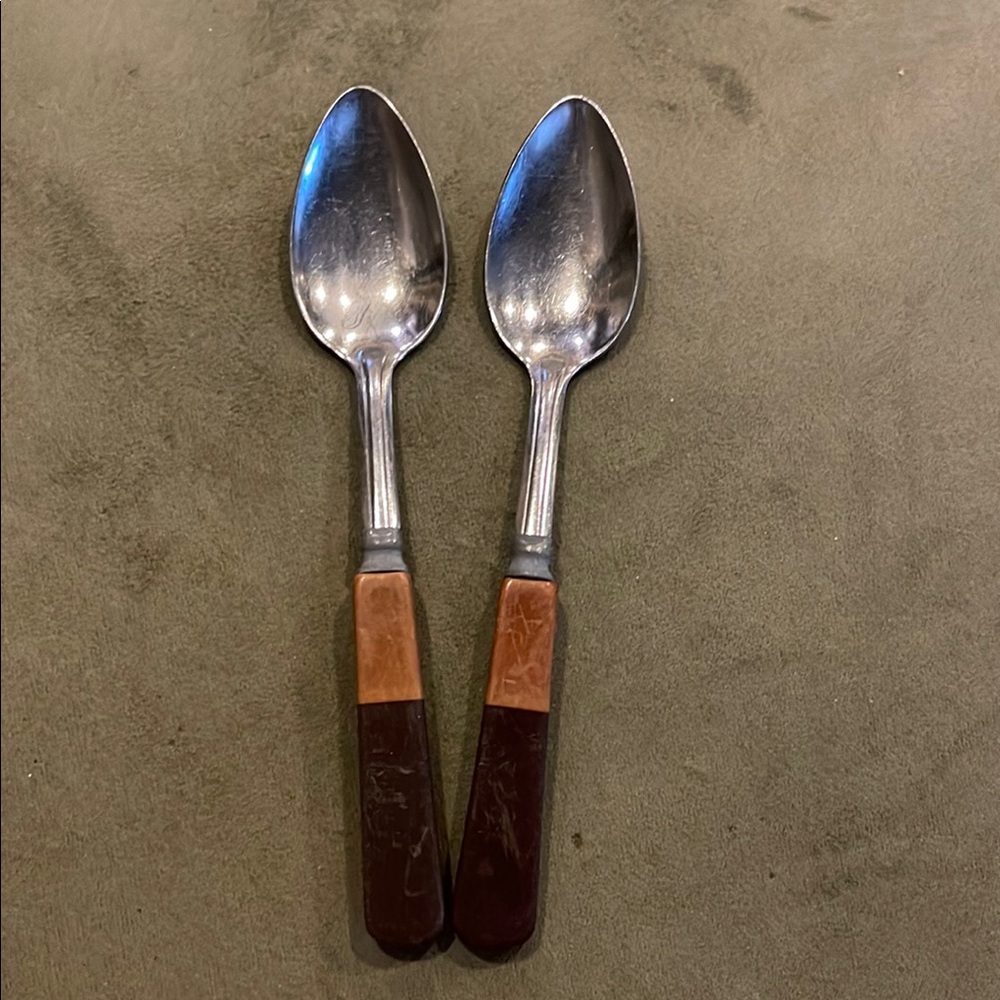 Bakelite Stainless Steel Tea Spoons…Vintage